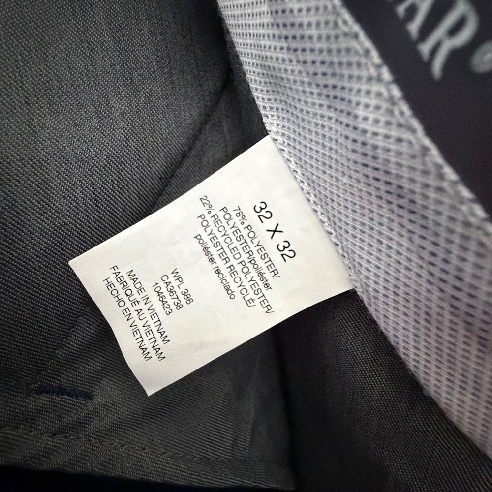 Haggar Navy cool 18 pro mens slim fit dress pants 32x32   (126) - Picture 3 of 6
